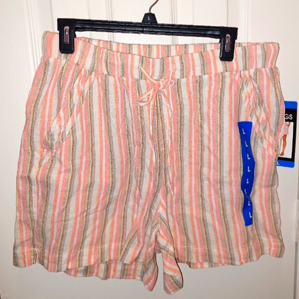 pink stripe shorts, size large